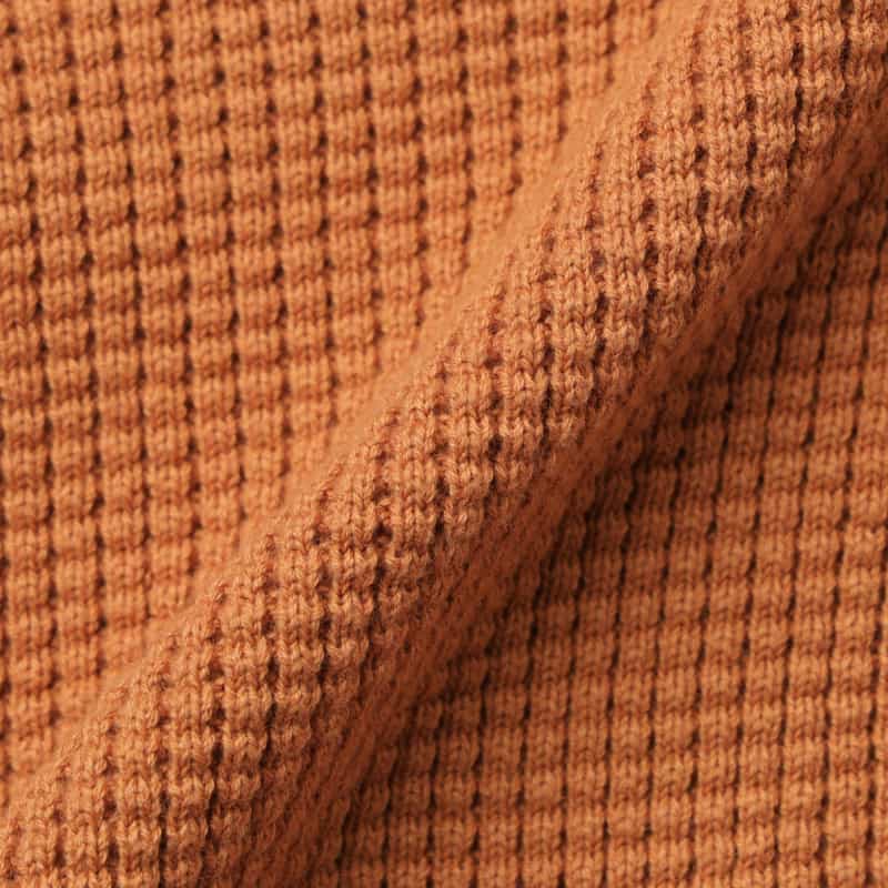 BARNEYS NEW YORK コットンカシミヤ素材ジップアップニットパーカー ORANGE