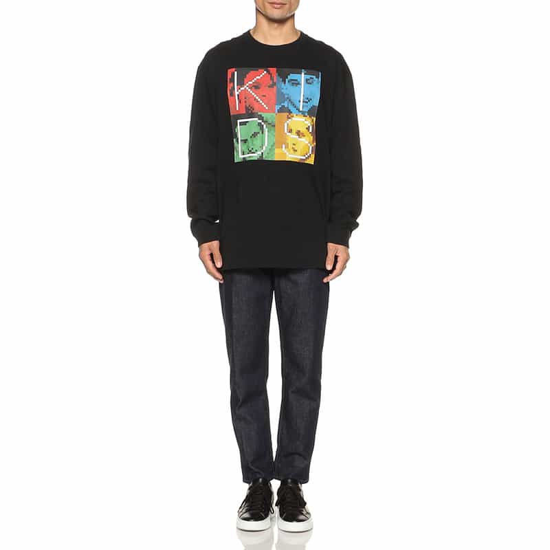 LARRY CLARK バーニーズ ニューヨーク限定プリントロングスリーブTシャツ BLACK