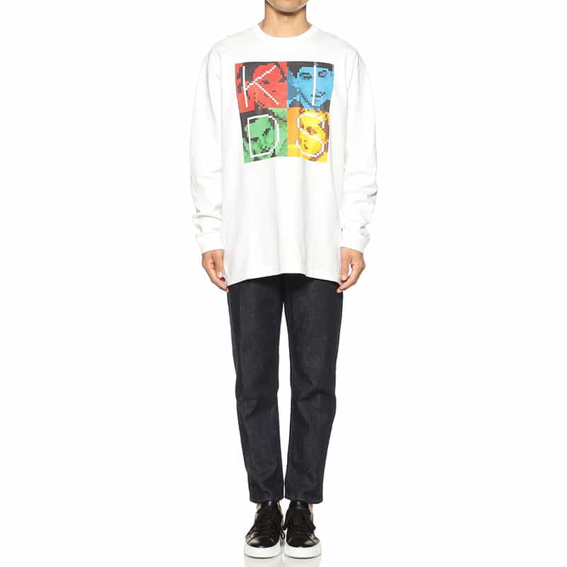 LARRY CLARK バーニーズ ニューヨーク限定プリントロングスリーブTシャツ WHITE