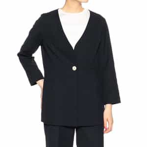 セットアップウォッシャブルノーカラージャケット