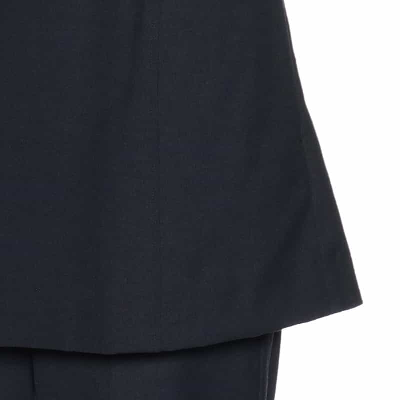 BARNEYS NEW YORK セットアップウォッシャブルノーカラージャケット NAVY