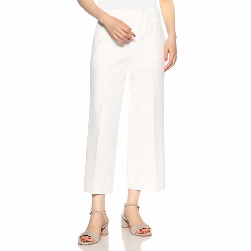 BARNEYS NEW YORK セットアップウォッシャブルクロップドパンツ WHITE