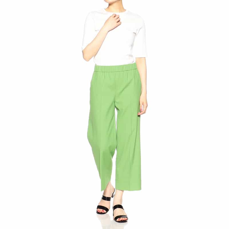 BARNEYS NEW YORK セットアップウォッシャブルクロップドパンツ GREEN