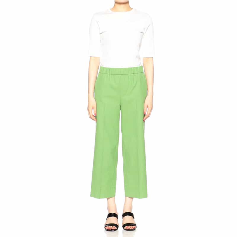 BARNEYS NEW YORK セットアップウォッシャブルクロップドパンツ GREEN