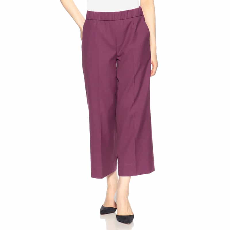 BARNEYS NEW YORK セットアップウォッシャブルクロップドパンツ PURPLE
