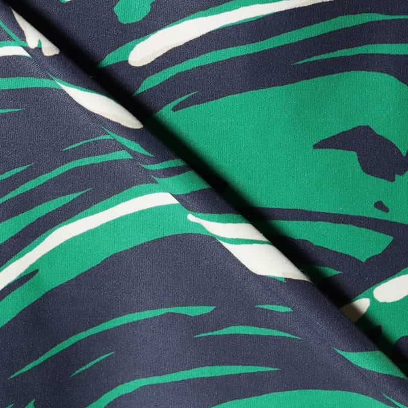 BARNEYS NEW YORK ウォッシャブルフレアプリントパンツ NAVY