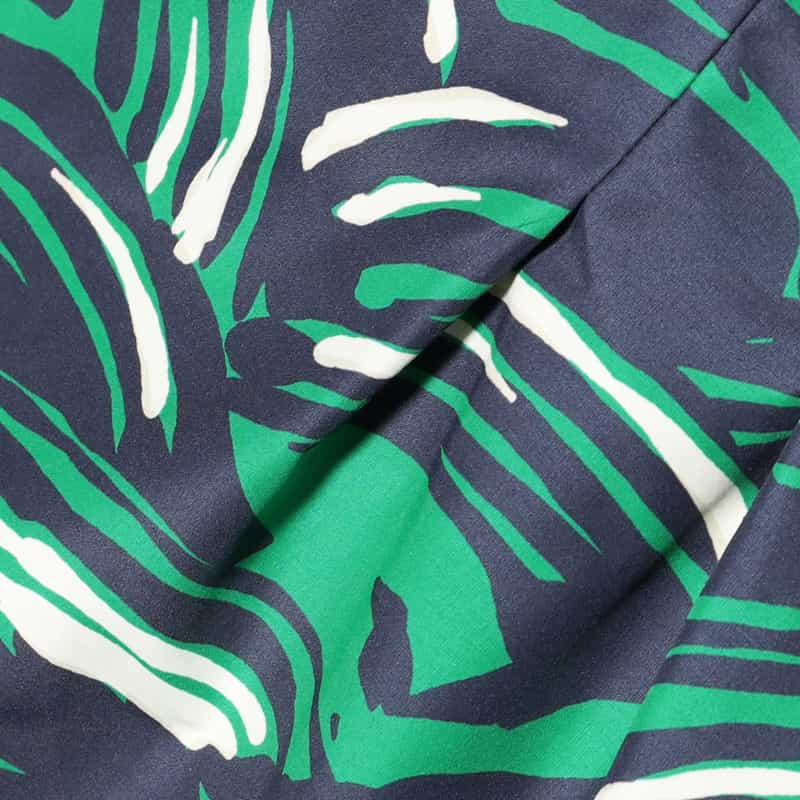 BARNEYS NEW YORK セットアップウォッシャブルプリントフロントタックプルオーバーブラウス NAVY