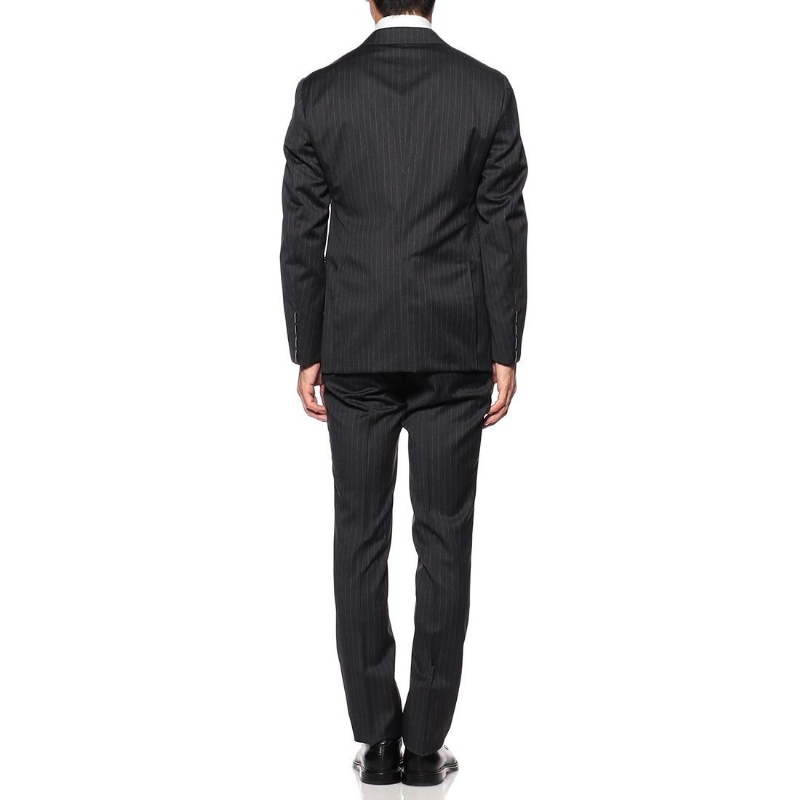 BARNEYS NEW YORK ピンストライプ柄ウールスーツ “MANHATTAN” NAVY