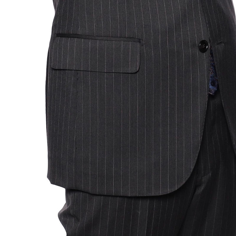 BARNEYS NEW YORK ピンストライプ柄ウールスーツ “MANHATTAN” NAVY