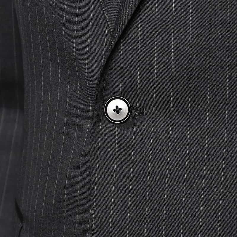 BARNEYS NEW YORK ピンストライプ柄ウールスーツ “MANHATTAN" DARK GRAY
