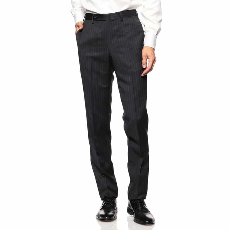 BARNEYS NEW YORK ピンストライプ柄ウールスーツ “MANHATTAN" DARK GRAY