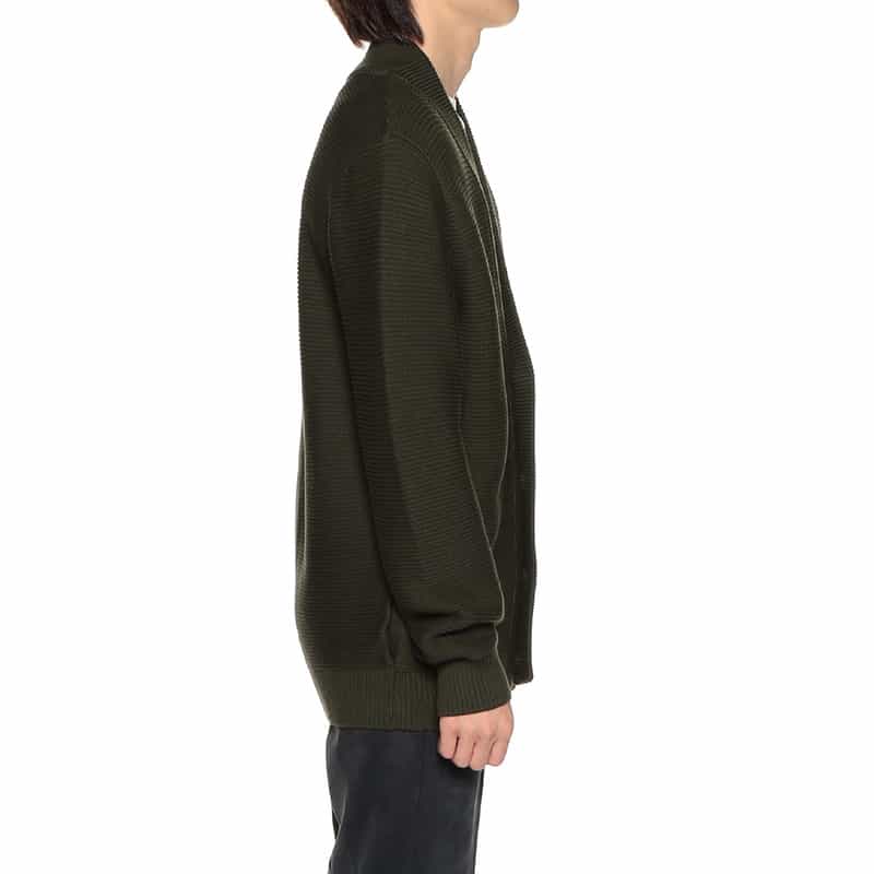 BARNEYS NEW YORK 海島綿Vネックニットカーディガン KHAKI