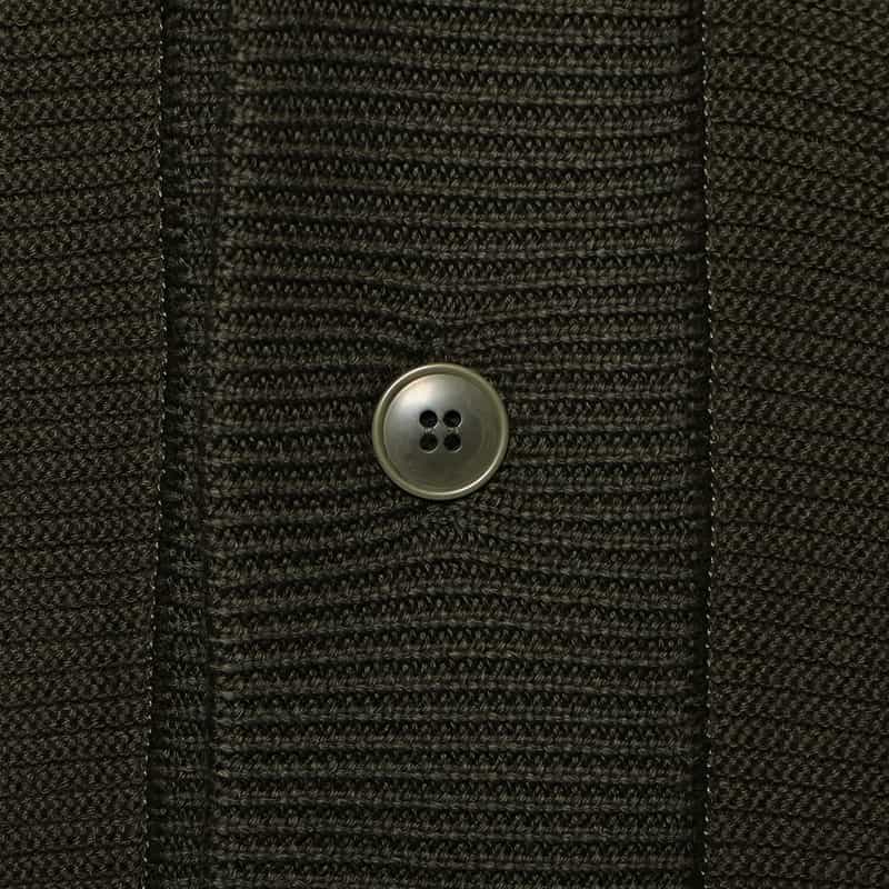 BARNEYS NEW YORK 海島綿Vネックニットカーディガン KHAKI