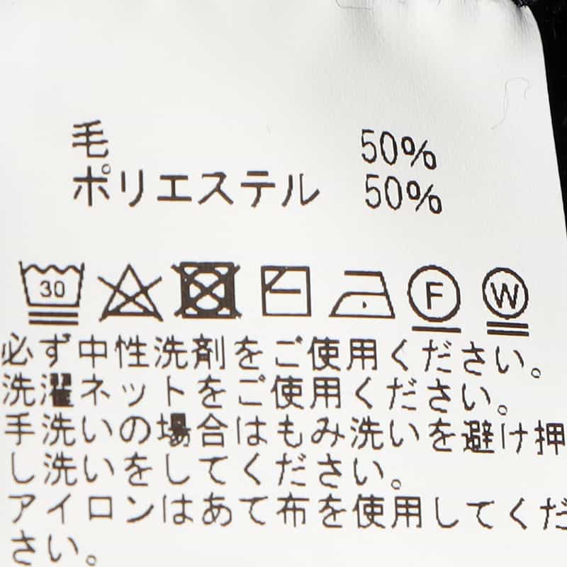 BARNEYS NEW YORK ウォッシャブルモックネックニットプルオーバー NAVY