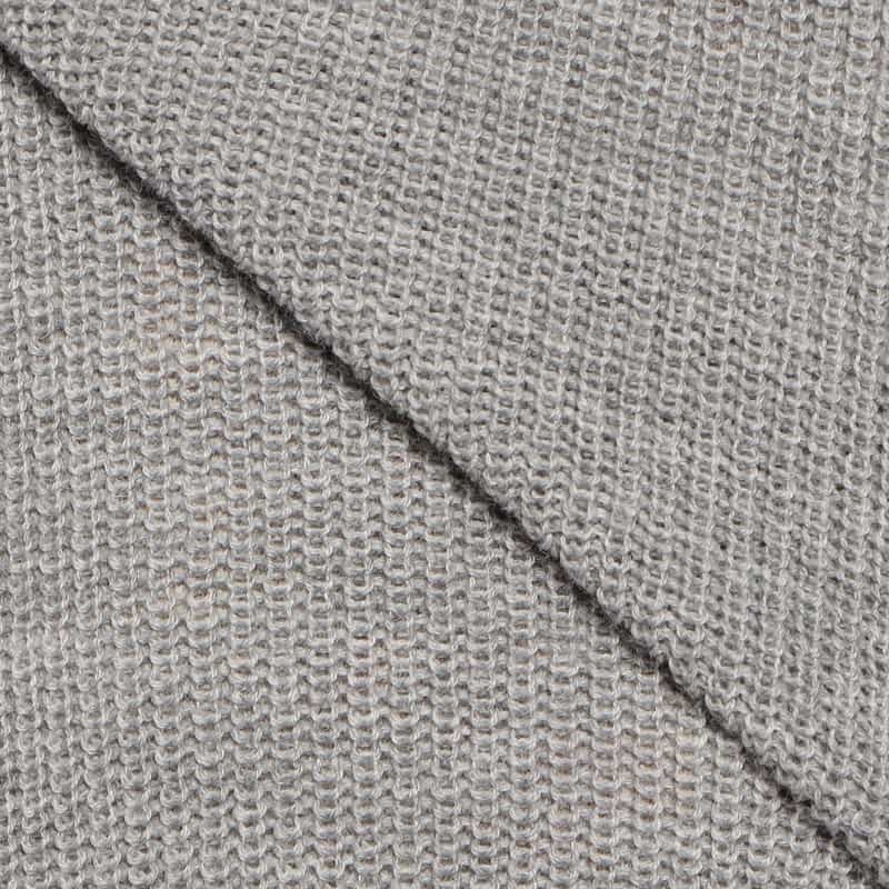 BARNEYS NEW YORK ウォッシャブルモックネックニットプルオーバー GRAY