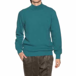 ワッフルモックネックニットプルオーバー