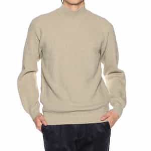 ワッフルモックネックニットプルオーバー