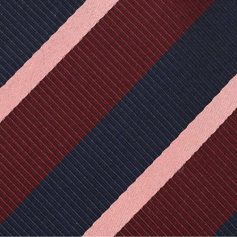 STEFANO BIGI ストライプ柄タイ WINE