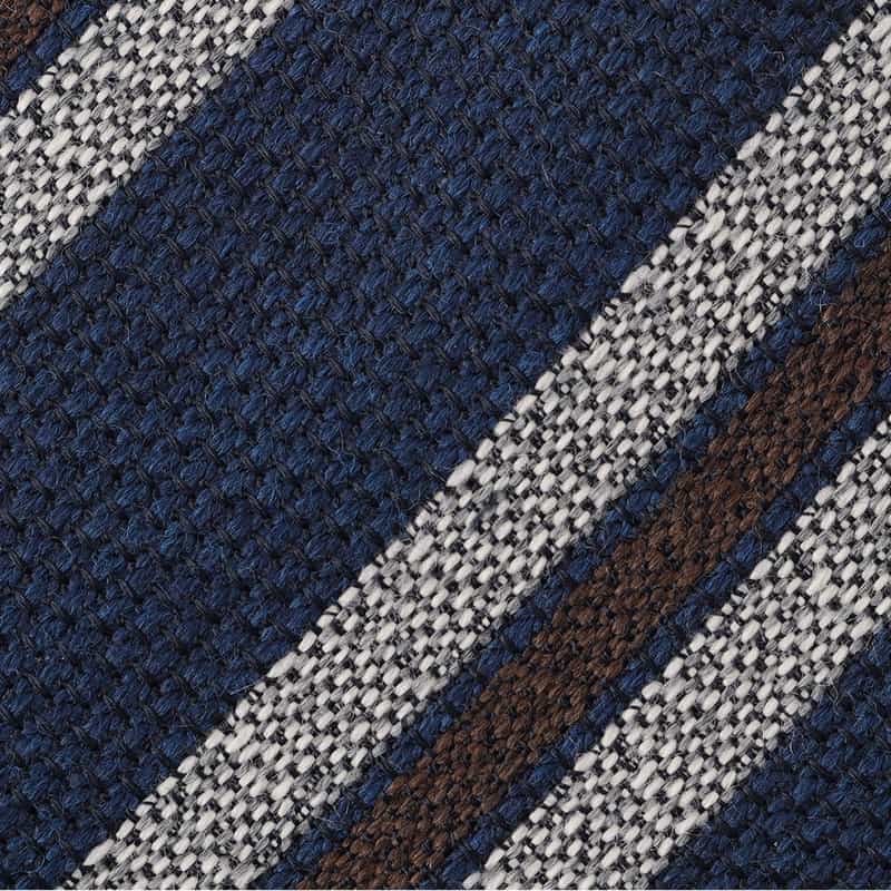 STEFANO BIGI ストライプ柄タイ BLUE