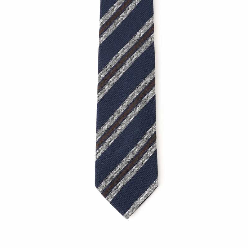 STEFANO BIGI ストライプ柄タイ BLUE