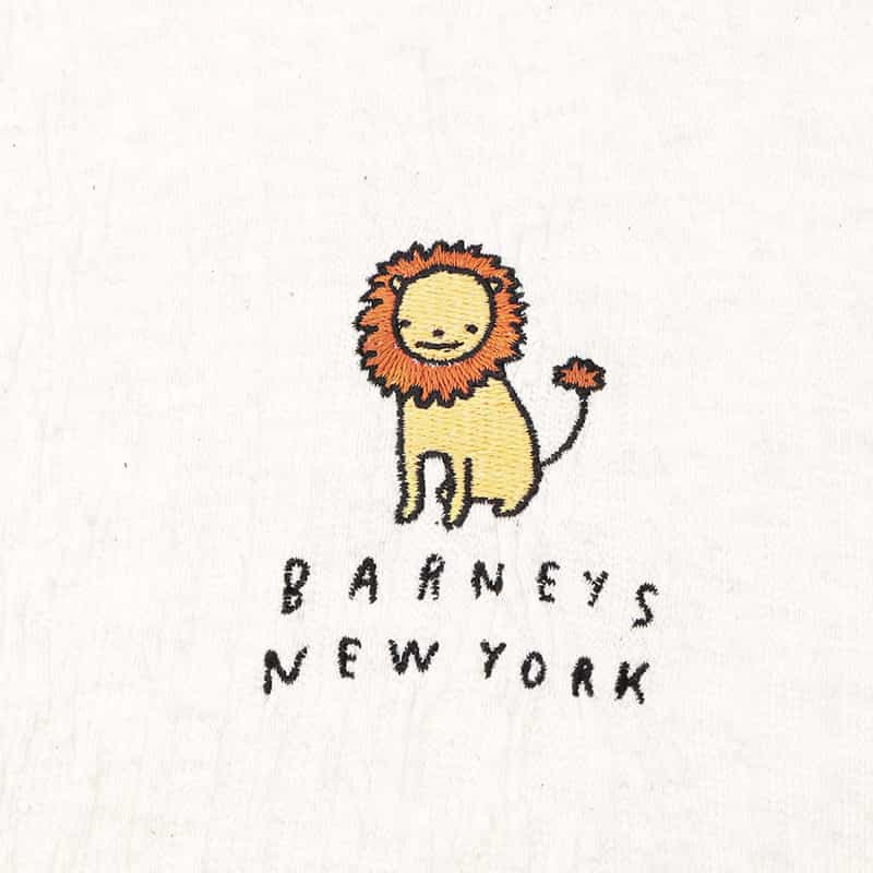 BARNEYS NEW YORK ライオン刺繍授乳クッション GRAY BEIGE