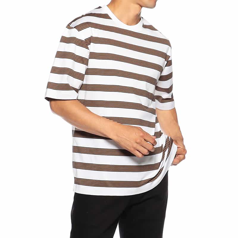 BARNEYS NEW YORK オーバーサイズボーダーTシャツ WHITE