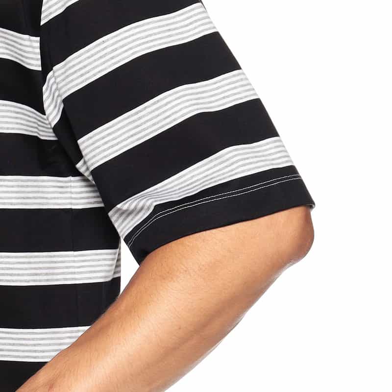 BARNEYS NEW YORK オーバーサイズボーダーTシャツ BLACK