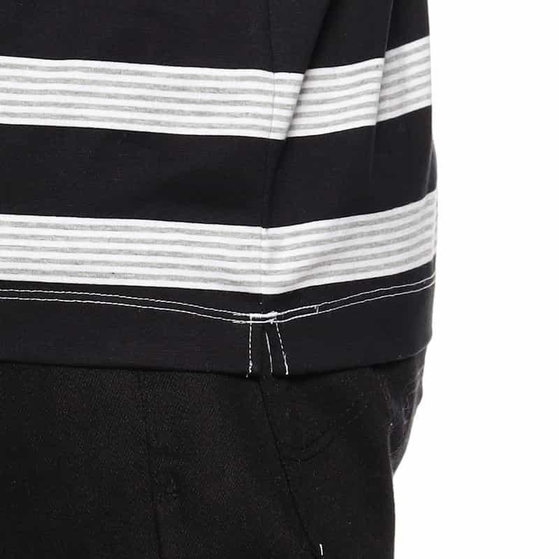 BARNEYS NEW YORK オーバーサイズボーダーTシャツ BLACK