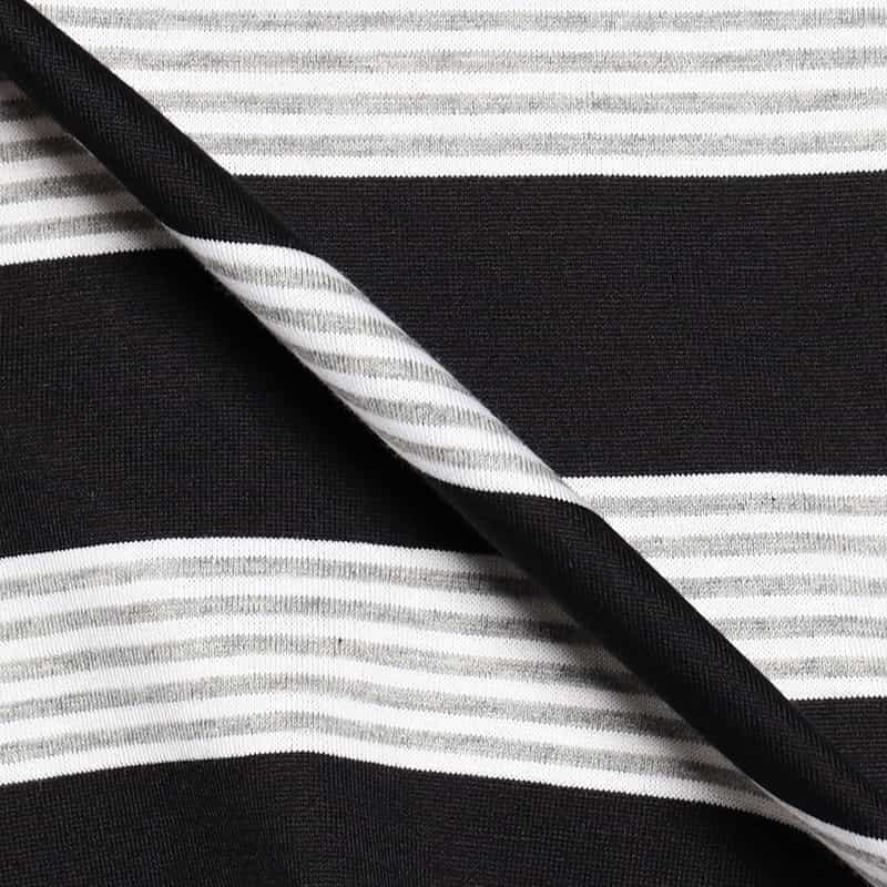 BARNEYS NEW YORK オーバーサイズボーダーTシャツ BLACK