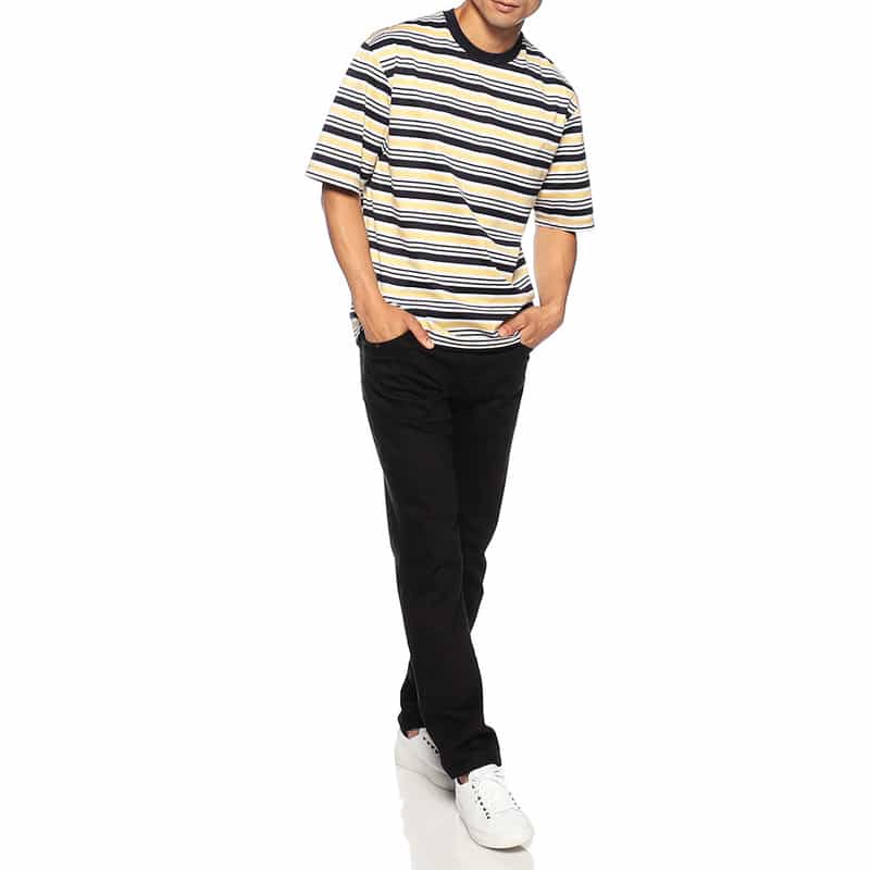 BARNEYS NEW YORK オーバーサイズボーダーTシャツ NAVY