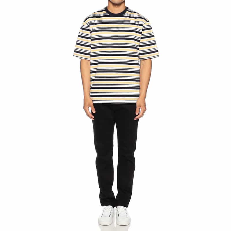 BARNEYS NEW YORK オーバーサイズボーダーTシャツ NAVY