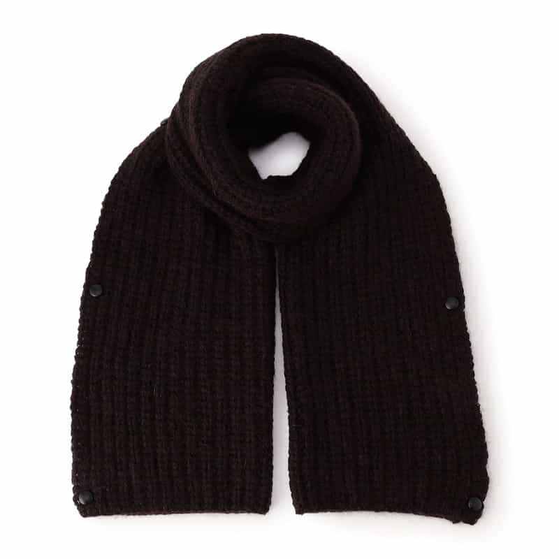 ASAUCE MELER モヘヤ混スカーフ DARK BROWN