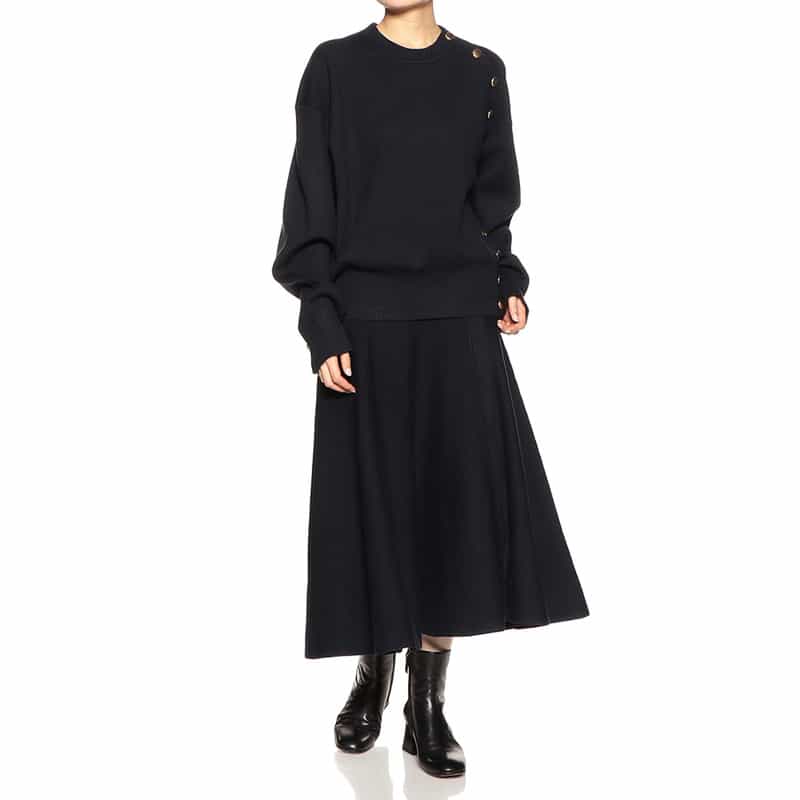 3.1 PHILLIP LIM ミディフレアスカート NAVY