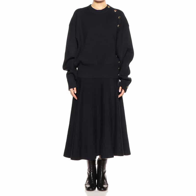 3.1 PHILLIP LIM ミディフレアスカート NAVY