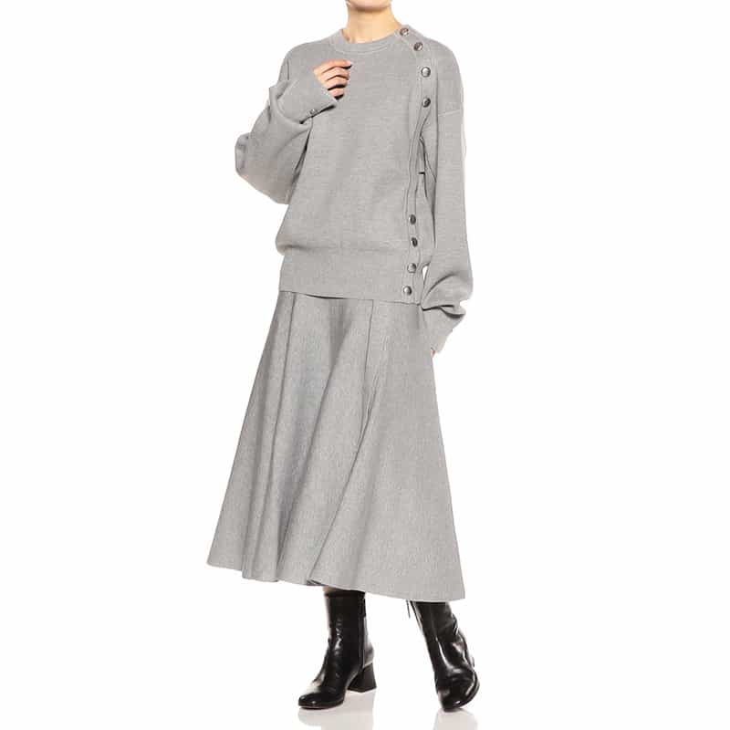 3.1 PHILLIP LIM ミディフレアスカート GRAY