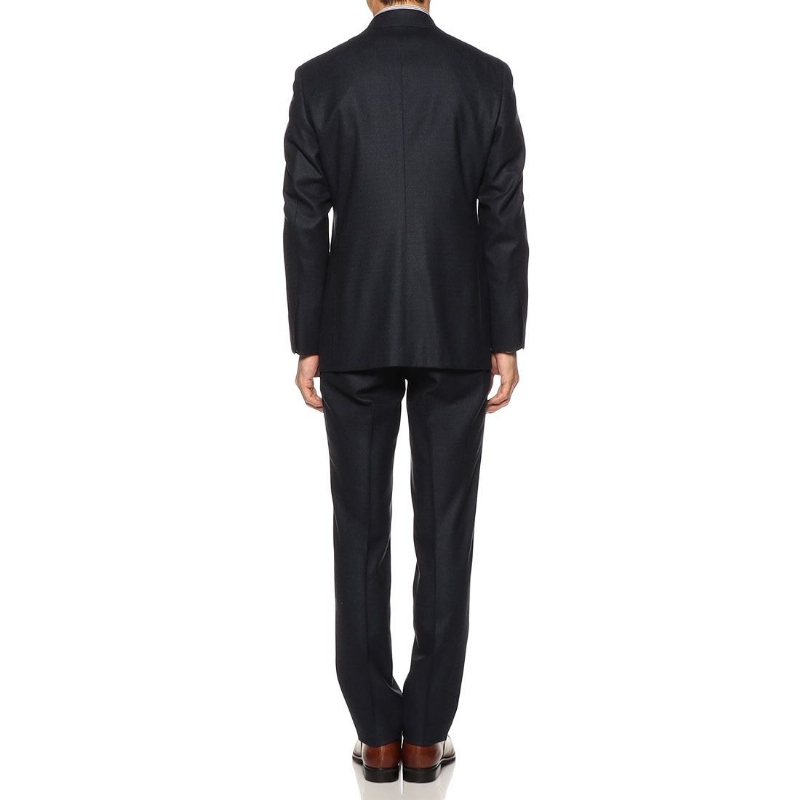 BARNEYS NEW YORK マイクロ千鳥柄スーツ NAVY