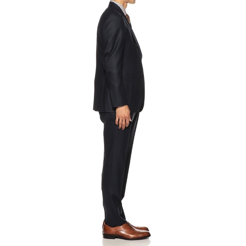 BARNEYS NEW YORK マイクロ千鳥柄スーツ NAVY