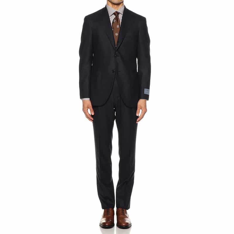 BARNEYS NEW YORK マイクロ千鳥柄スーツ NAVY