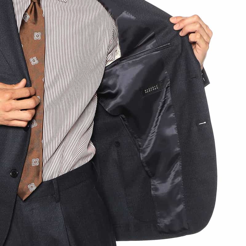 BARNEYS NEW YORK マイクロ千鳥柄スーツ NAVY