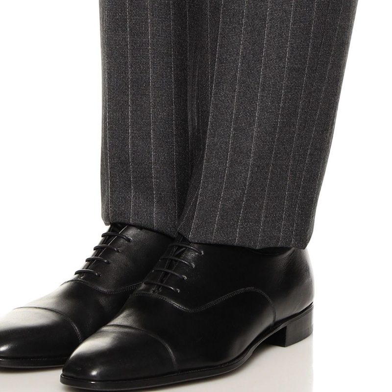 BARNEYS NEW YORK メランジ調ストライプ柄スーツ DARK GRAY