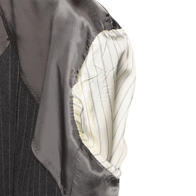 BARNEYS NEW YORK メランジ調ストライプ柄スーツ DARK GRAY