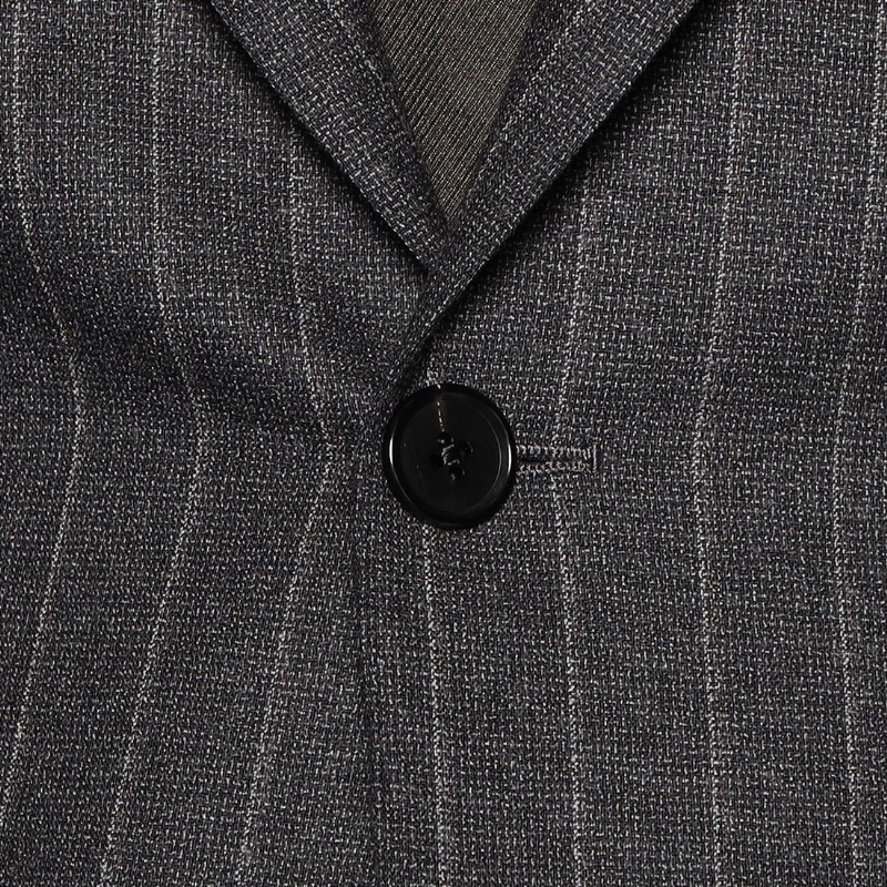 BARNEYS NEW YORK メランジ調ストライプ柄スーツ DARK GRAY