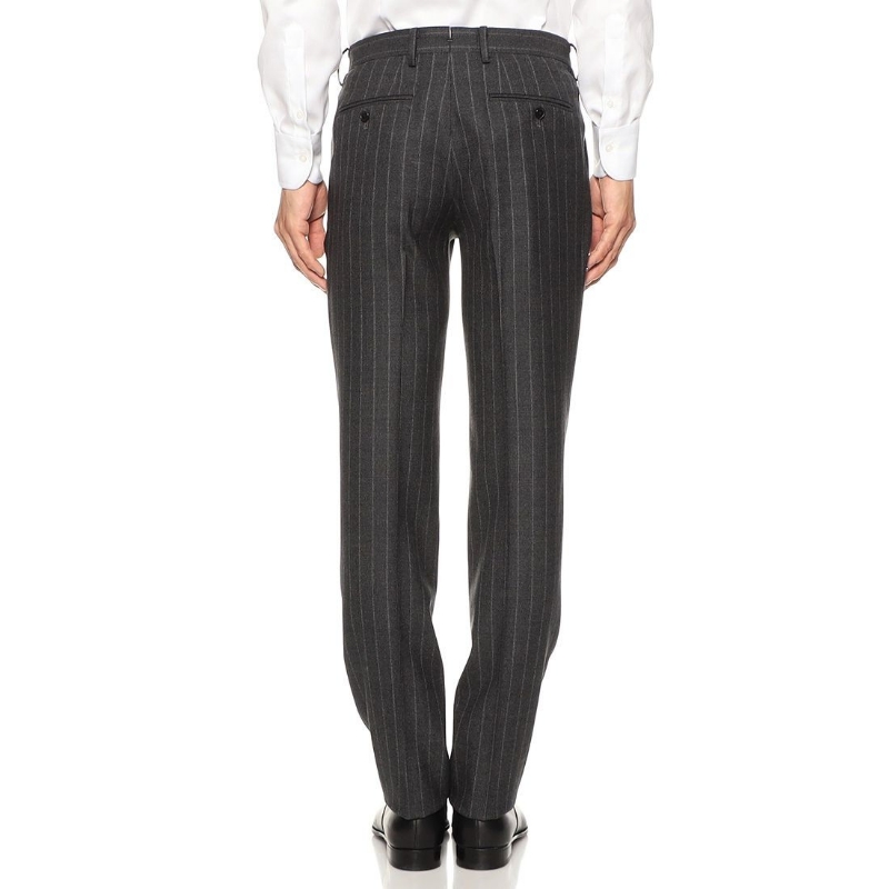 BARNEYS NEW YORK メランジ調ストライプ柄スーツ DARK GRAY