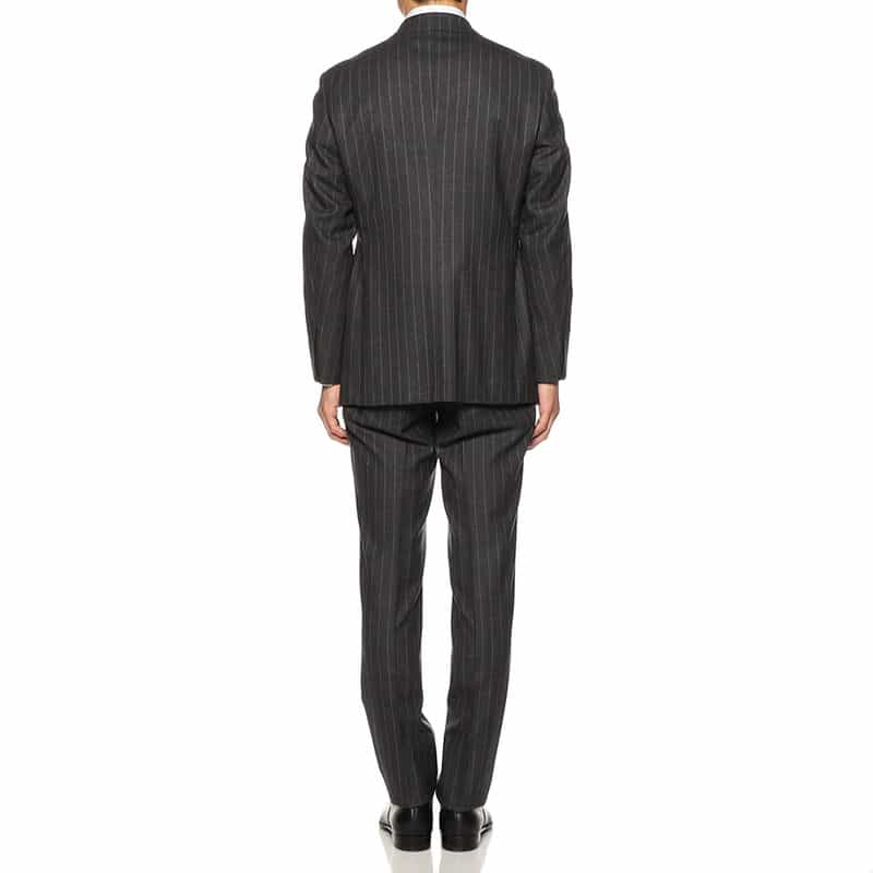 BARNEYS NEW YORK メランジ調ストライプ柄スーツ DARK GRAY