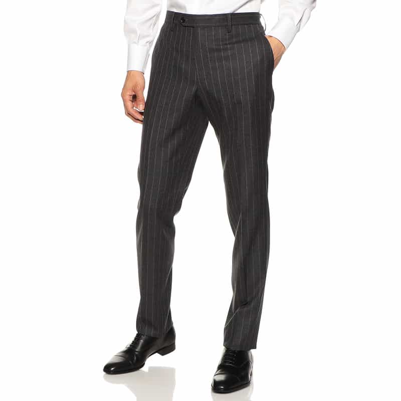 BARNEYS NEW YORK メランジ調ストライプ柄スーツ DARK GRAY