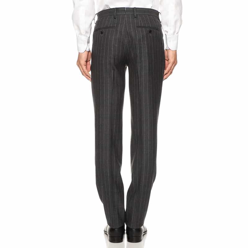 BARNEYS NEW YORK メランジ調ストライプ柄スーツ DARK GRAY