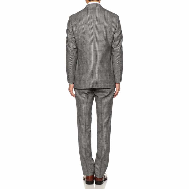 BARNEYS NEW YORK グレンチェック柄スーツ BLACK