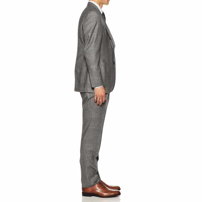 BARNEYS NEW YORK グレンチェック柄スーツ BLACK