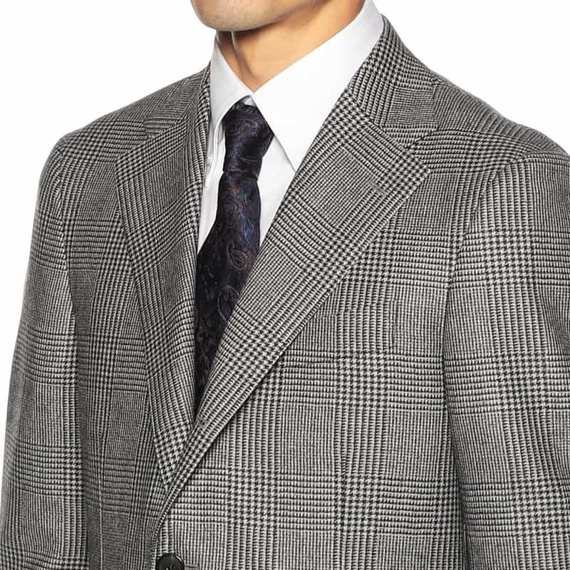 BARNEYS NEW YORK グレンチェック柄スーツ BLACK