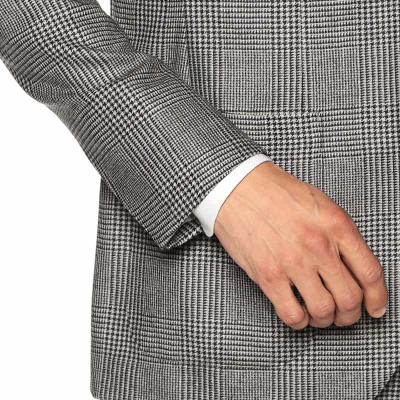 BARNEYS NEW YORK グレンチェック柄スーツ BLACK